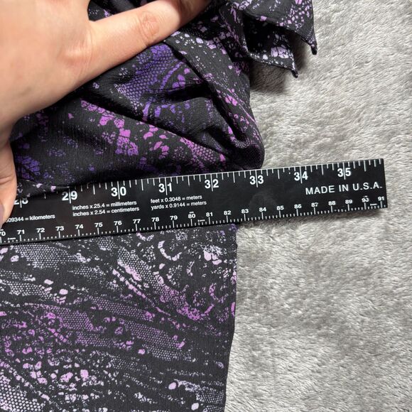 Maggie Barnes Lined Sheer Sequin Top Dark Romantic Black Purple 5X 34/36 E111 - Picture 7 of 11